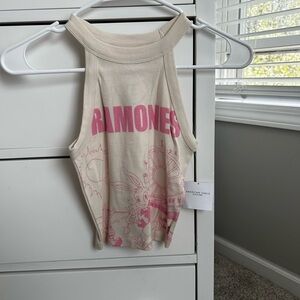 Pink and Cream Ramones Tank Top